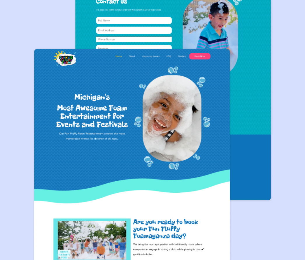 A mockup of a project