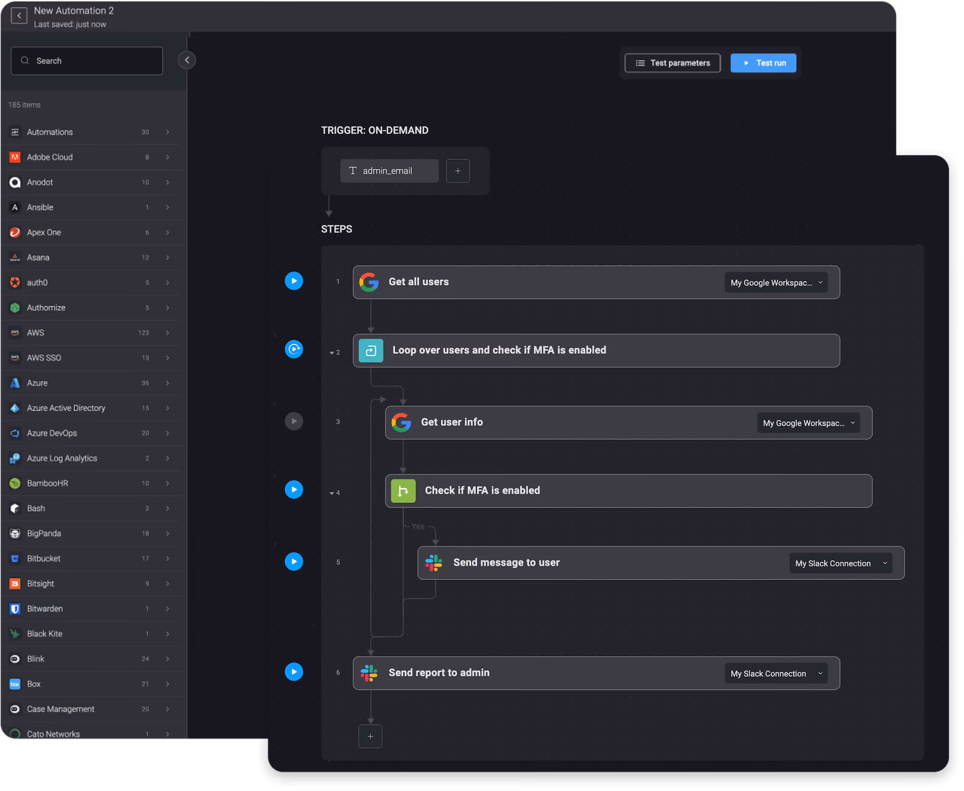 Blink and GCP workflow to ensure MFA is enabled for all users