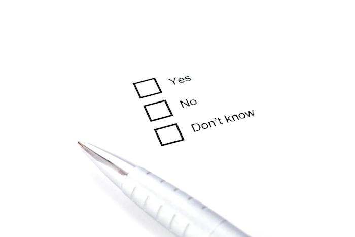 Question concept with three answer options. illustrating is being a landlord worth it