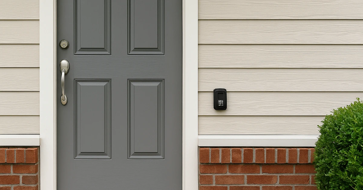 A locked door at a VRBO hosted rental