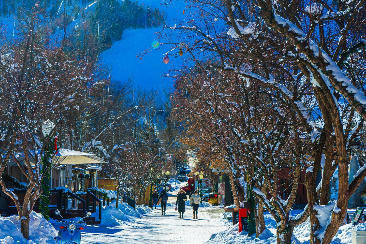 Downtown Aspen, Colorado in the winter