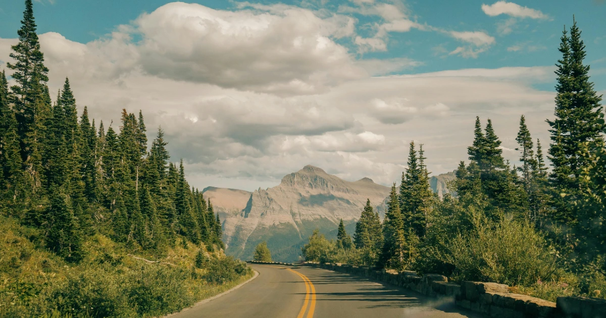 A mountain road in Montana