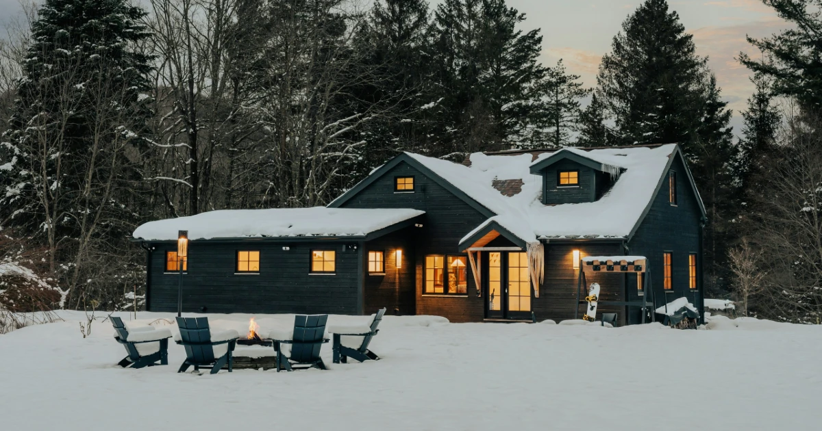 A rental home in the winter