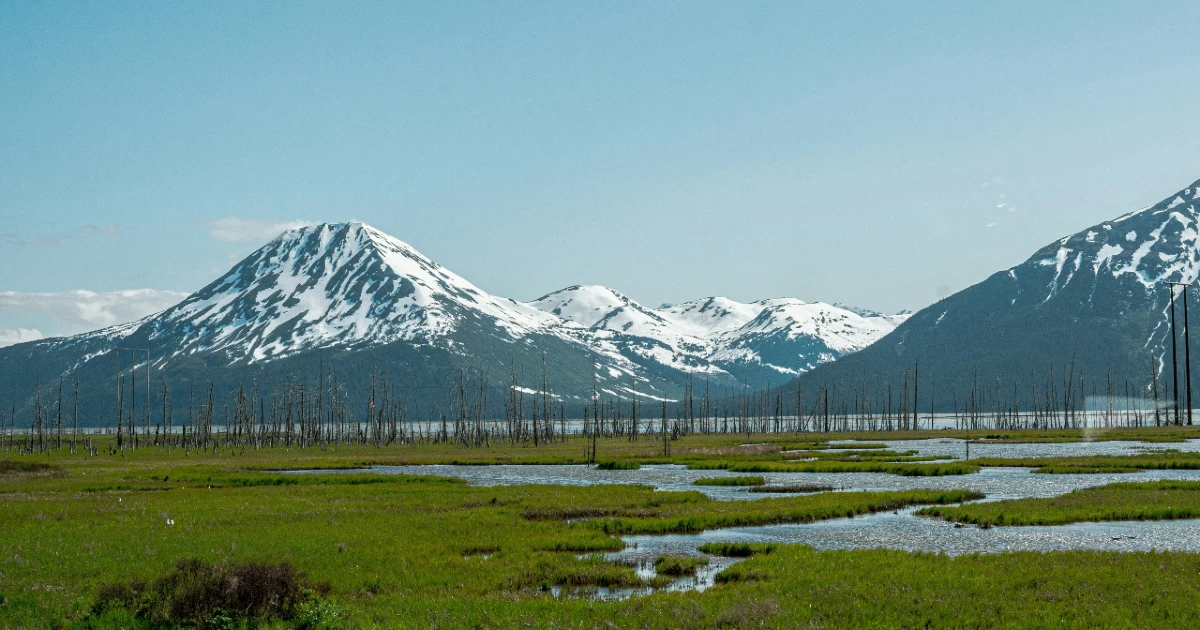 A view of a mountain in Alaska
