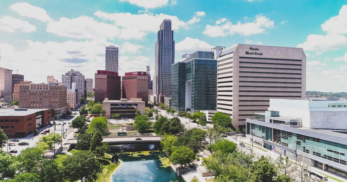 A view of downtown Omaha, Nebraska