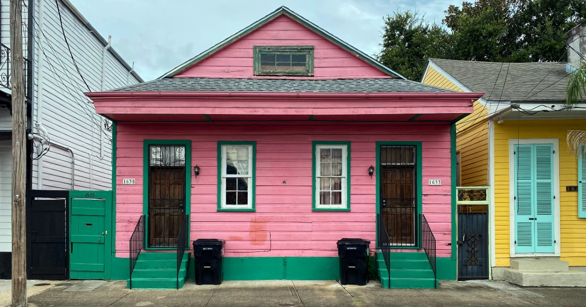 A pink house in Louisiana