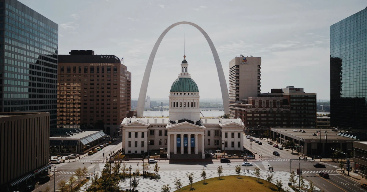 The Gateway Arch in St. Louis, Missouri
