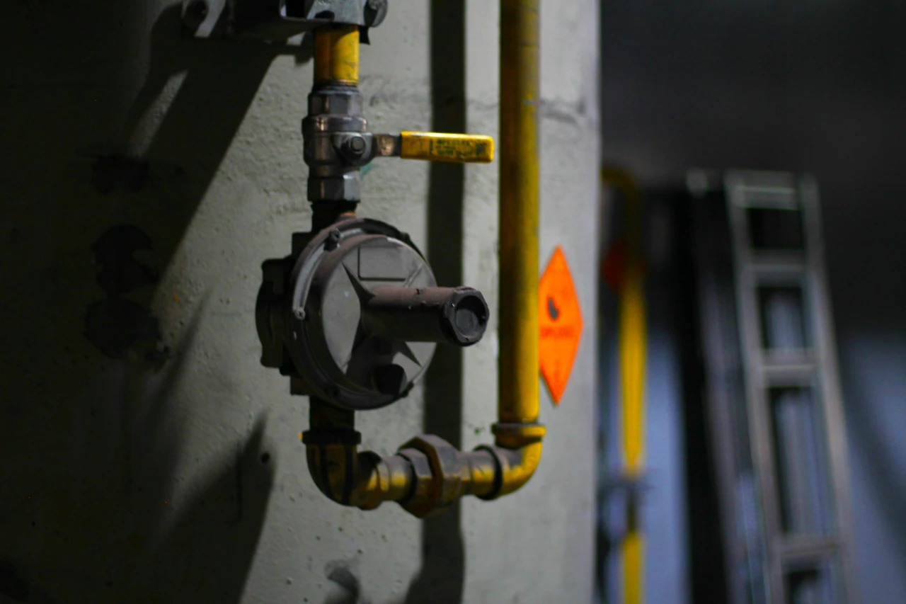 The handle on a water tank