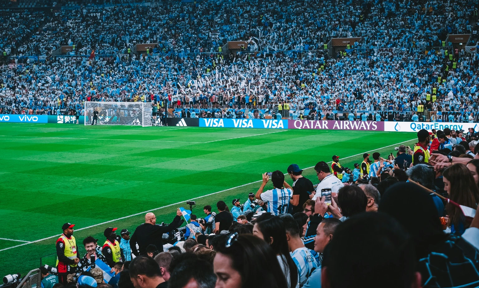 Argentinian fans at a World Cup match