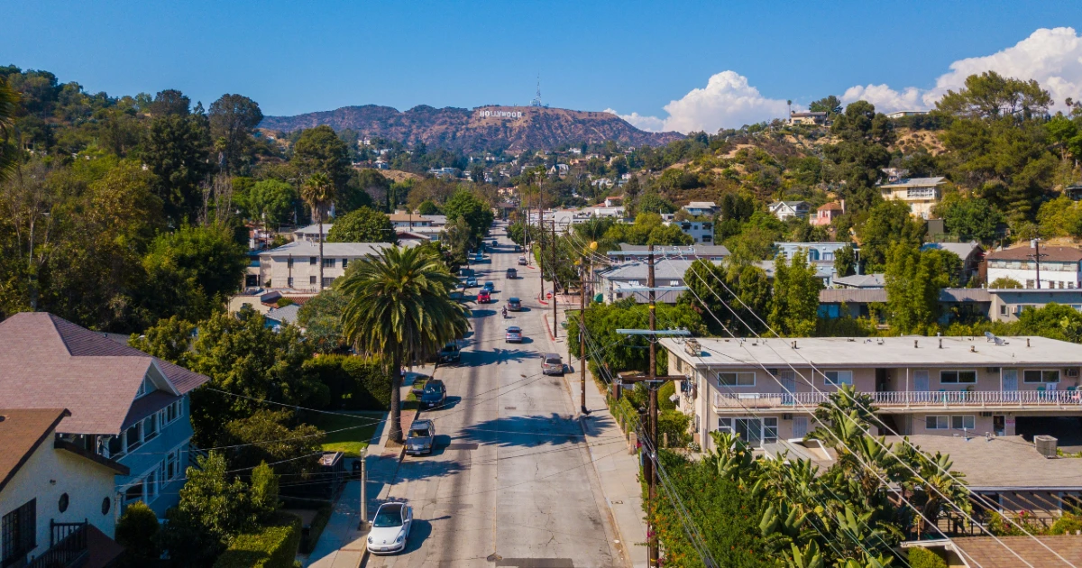 A view of homes in Los Angeles