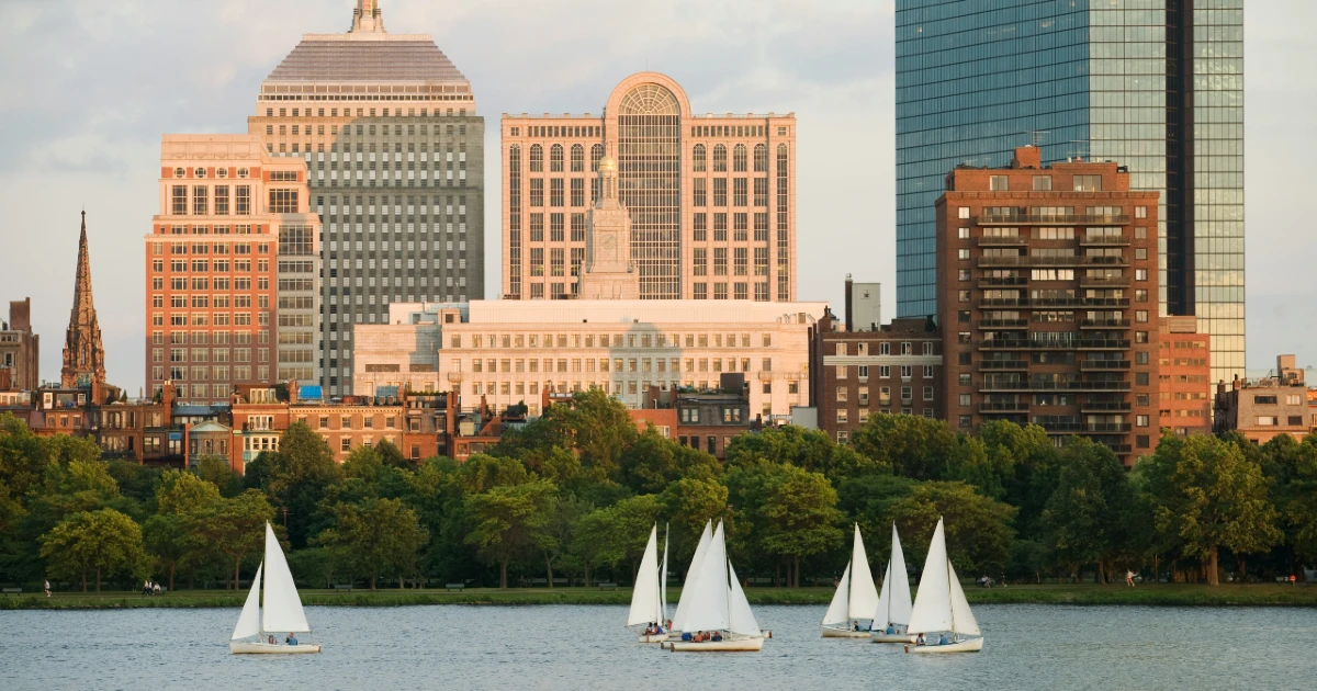 A view of Boston, Mass on the water