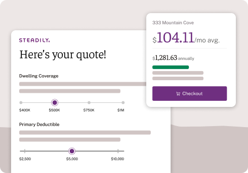 The lender fills out the quote for Steadily
