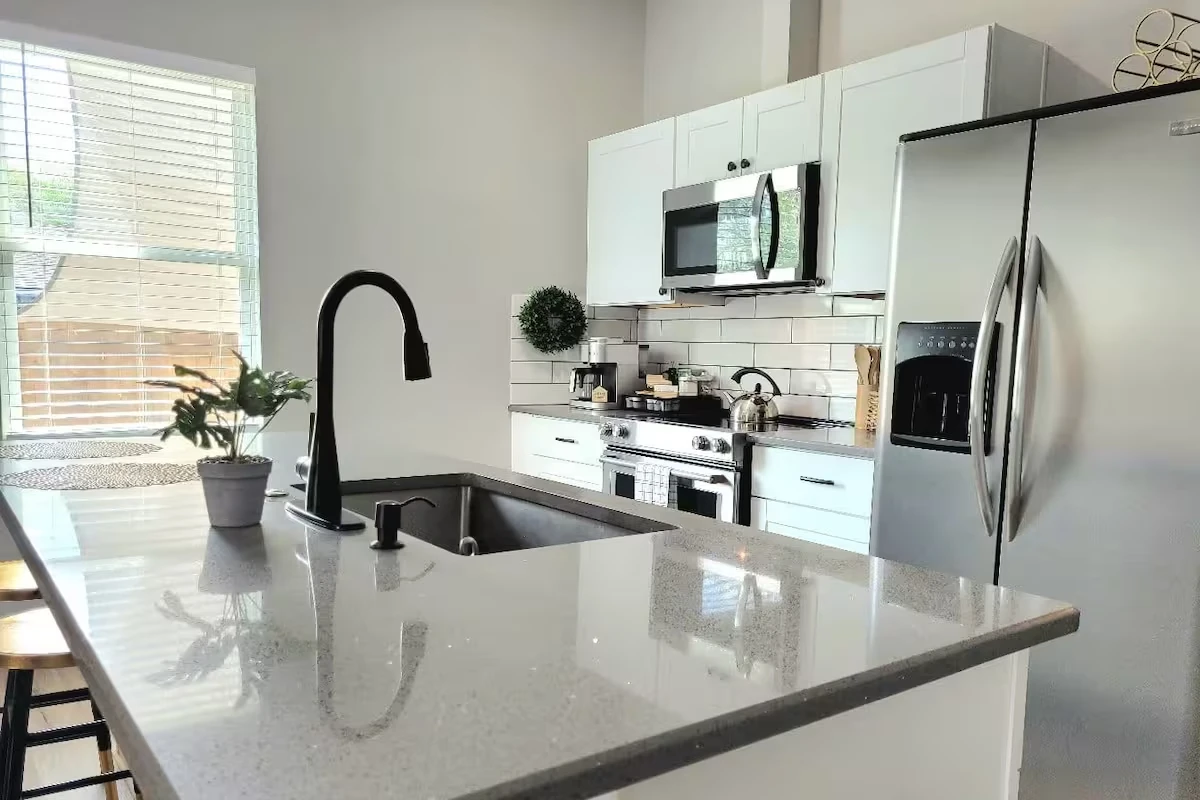 The interior of a condo near the Cotton Bowl in Texas