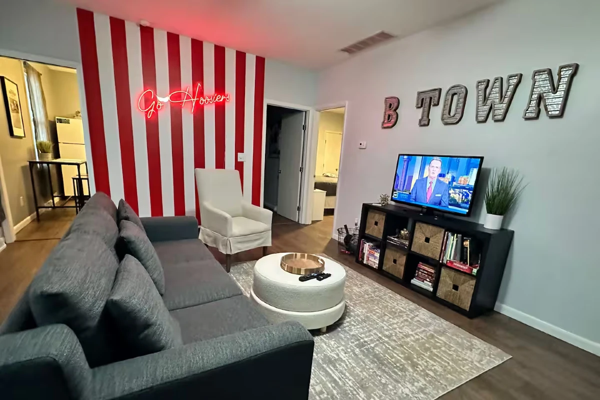 Indiana Hoosiers themed Airbnb in Bloomington