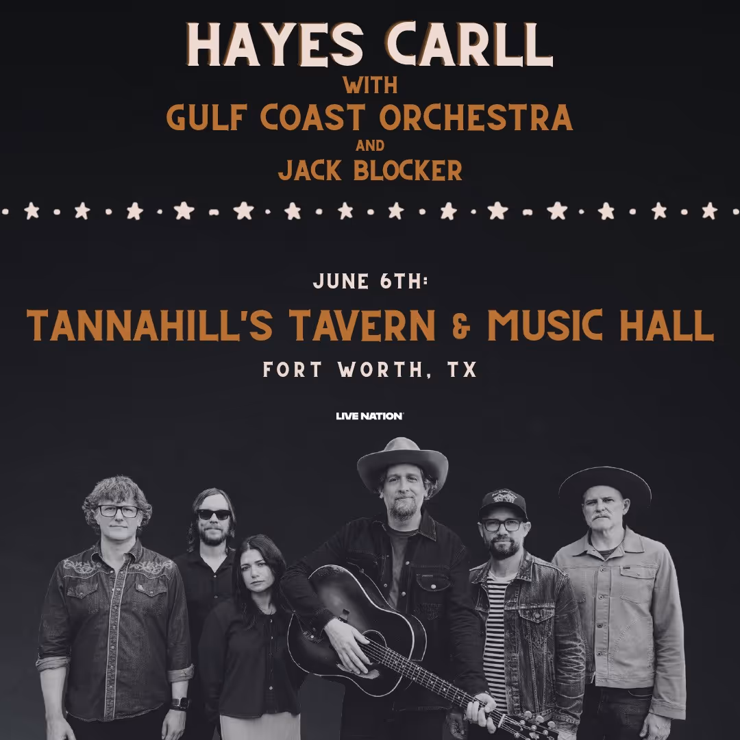 Hayes Carll live at Tannahill's Music Hall & Lounge, Saturday June 6
