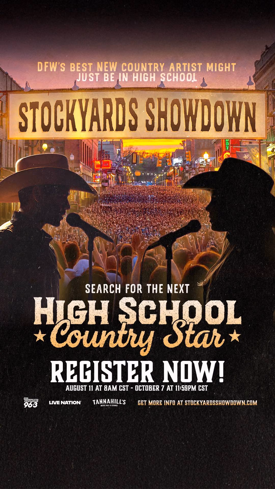 Stockyards Showdown High School Country Star search, registration opens August 11 at Tannahill's Music Hall