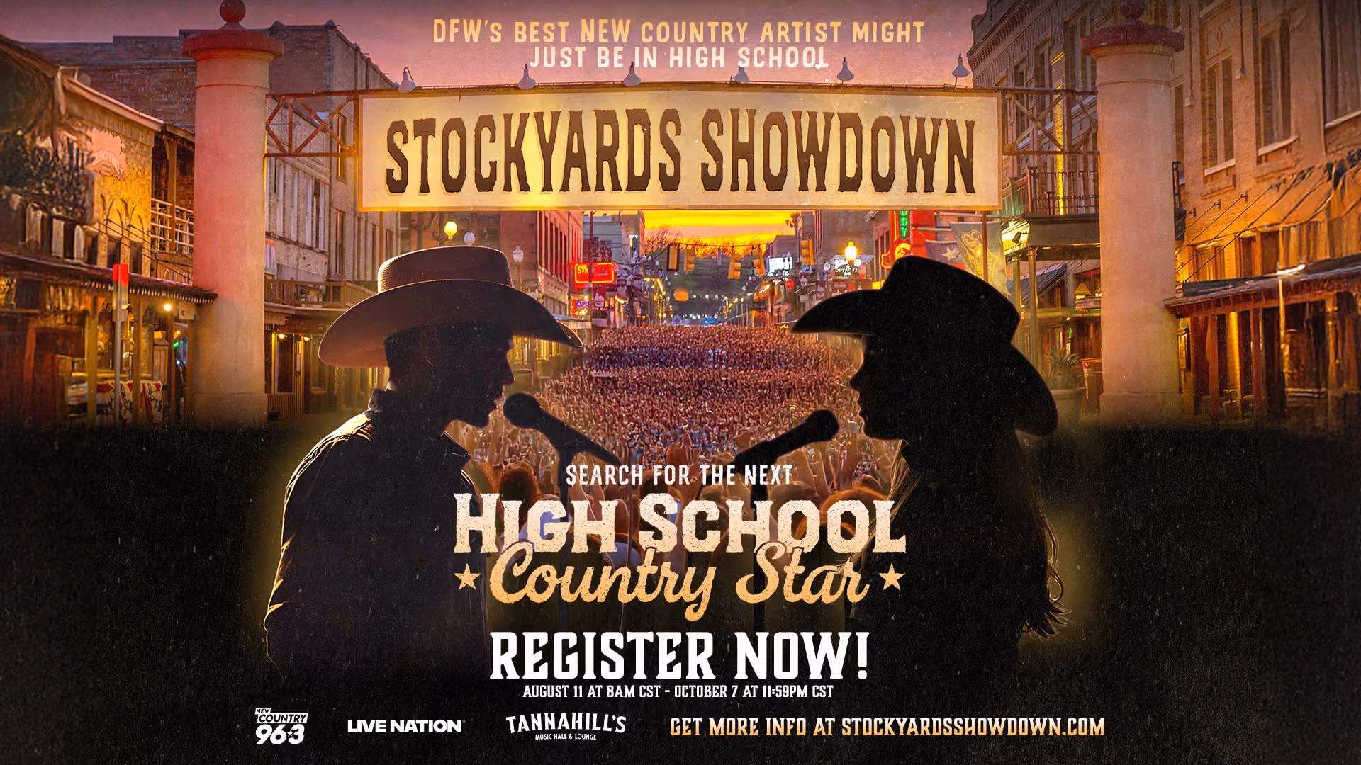 Stockyards Showdown High School Country Star search, registration opens August 11 at Tannahill's Music Hall