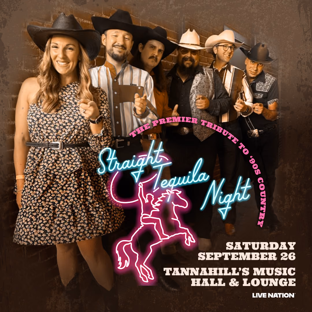 Straight Tequila Night, the premier '90s country tribute, at Tannahill's, Saturday September 26