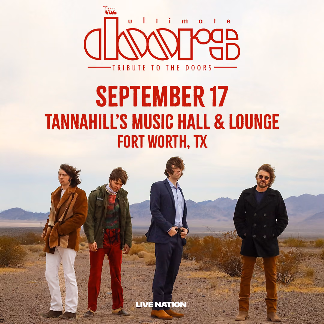 The Ultimate Doors, a tribute to The Doors, at Tannahill's Music Hall & Lounge, Thursday September 17