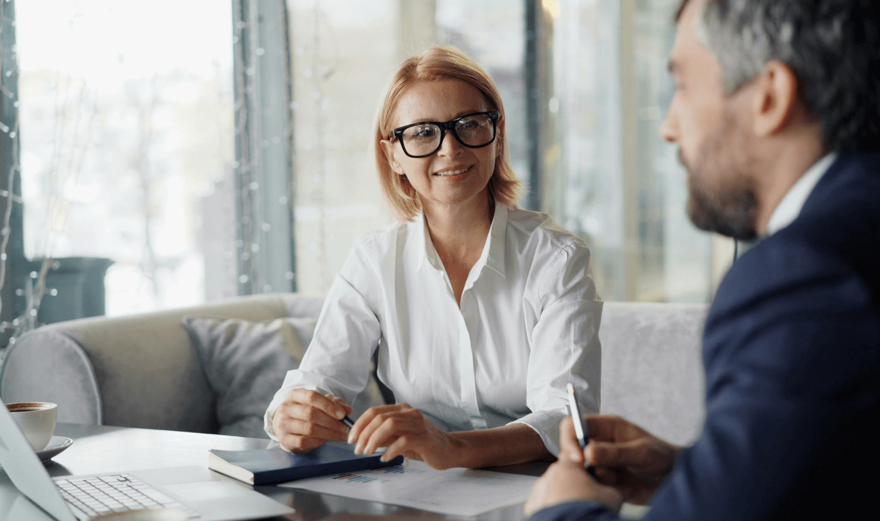 Business woman in a meeting