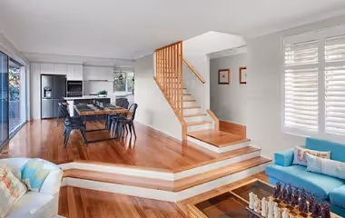 Staircase in newly renovated home