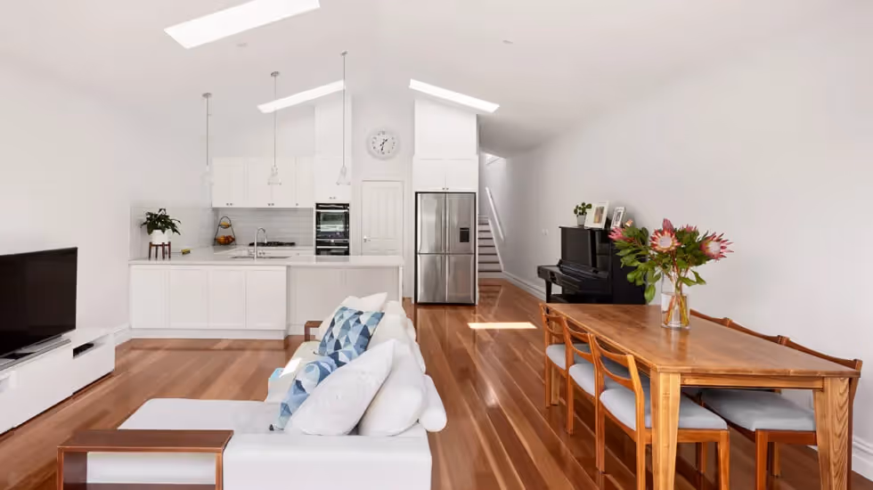 Modern kitchen and living area renovation
