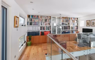 Upstairs loft area in a new second storey extension