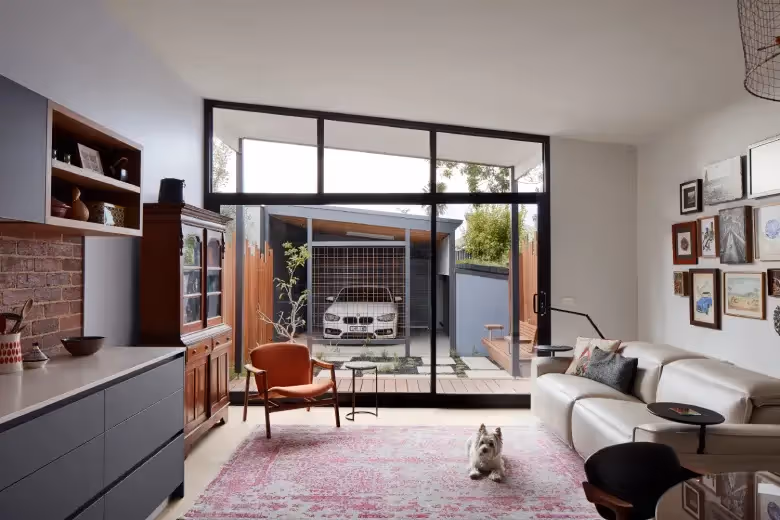 The interior of a beautiful home extension we built for a Northcote home that demonstrates how a small space can be a cozy, safe and practical space for older people.