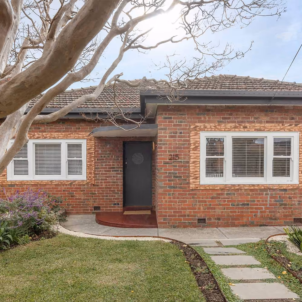 1950s post-war brick home renovated and extended by Supa Group while retaining its original character.
