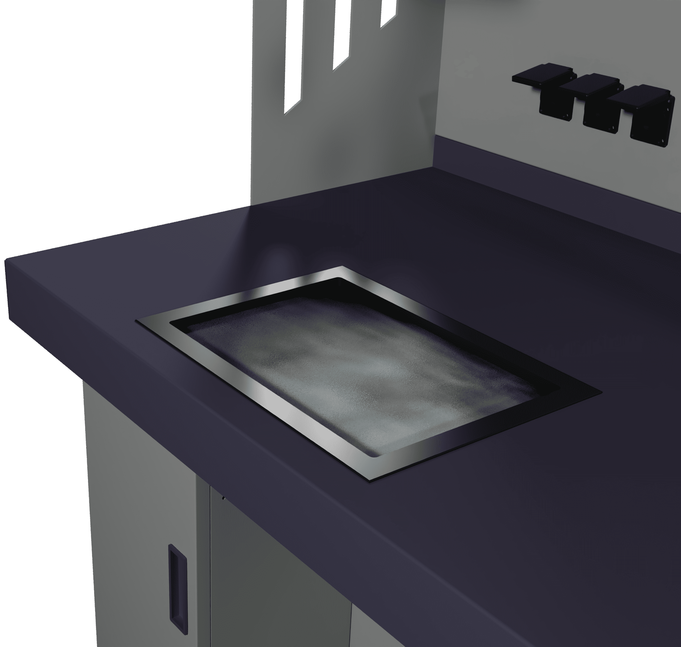 3D render, piastra fredda MWS Marconi