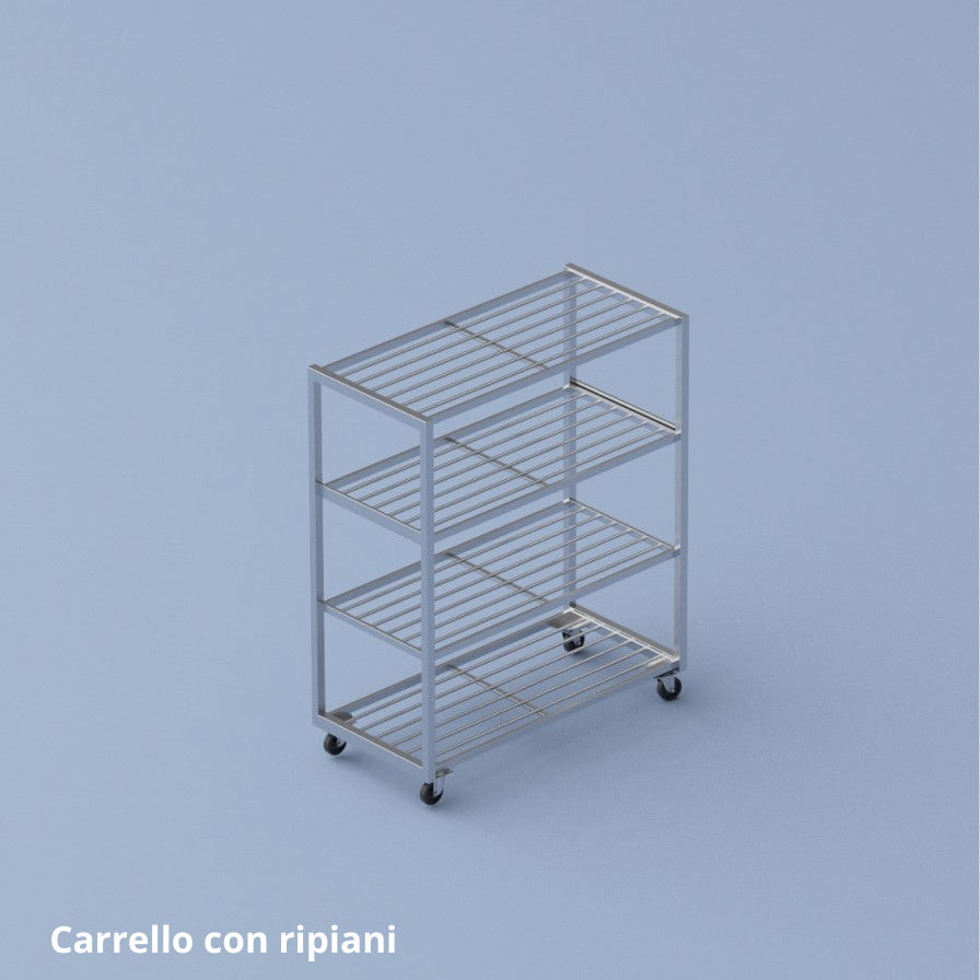 Carrello con ripiani