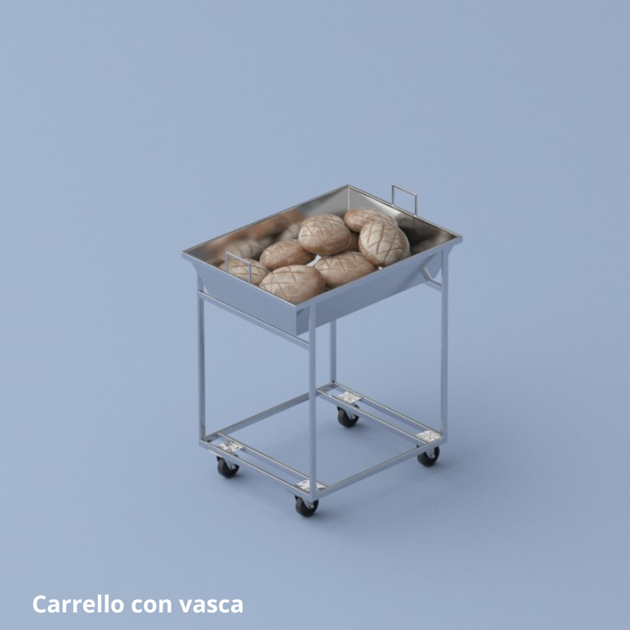 Carrello con vasca