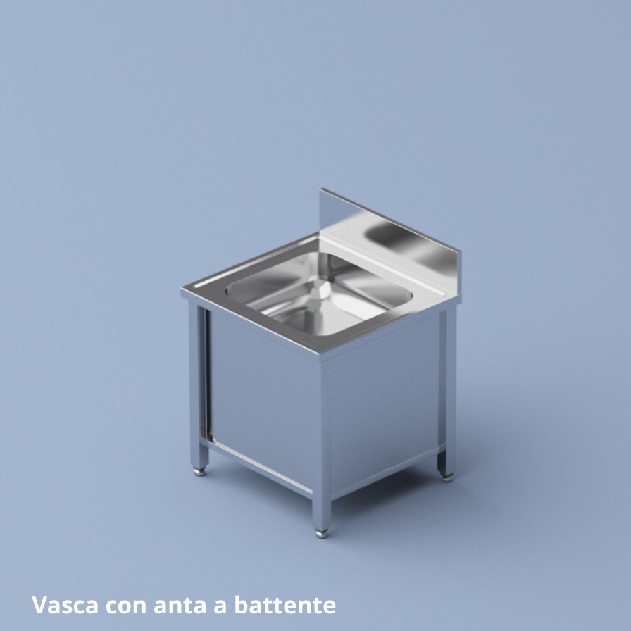 Vasca con anta a battente