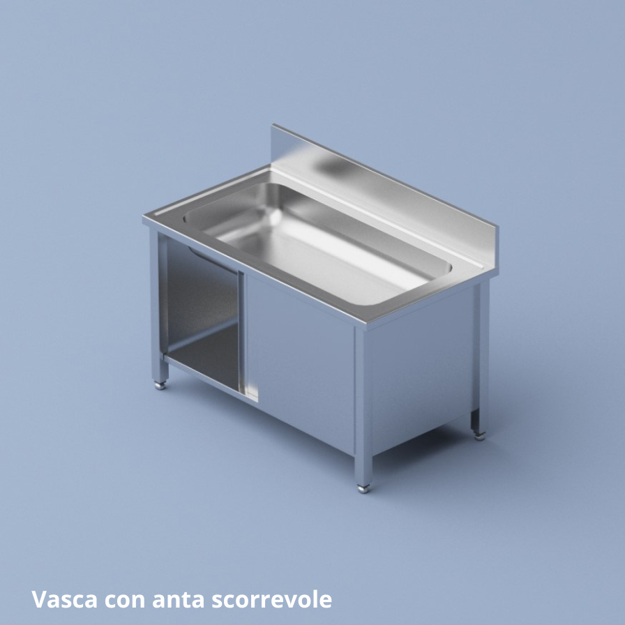 Vasca con anta scorrevole