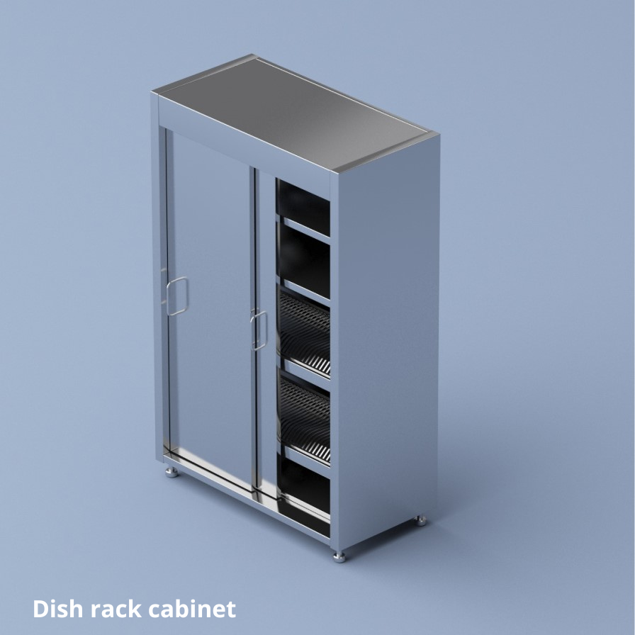 Dish rack cabinet