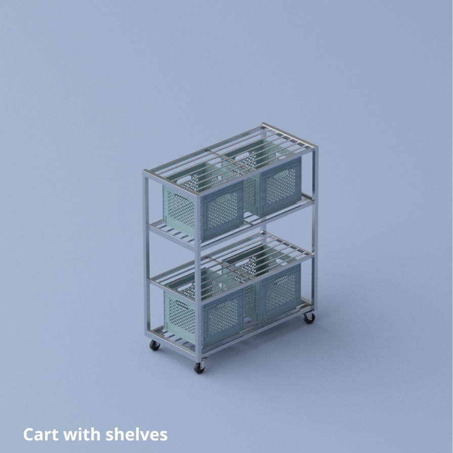 cart with shelves