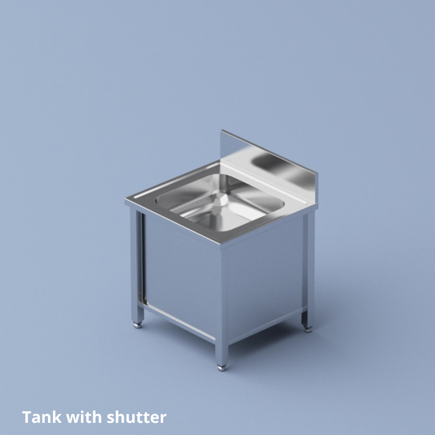 tank with shutter