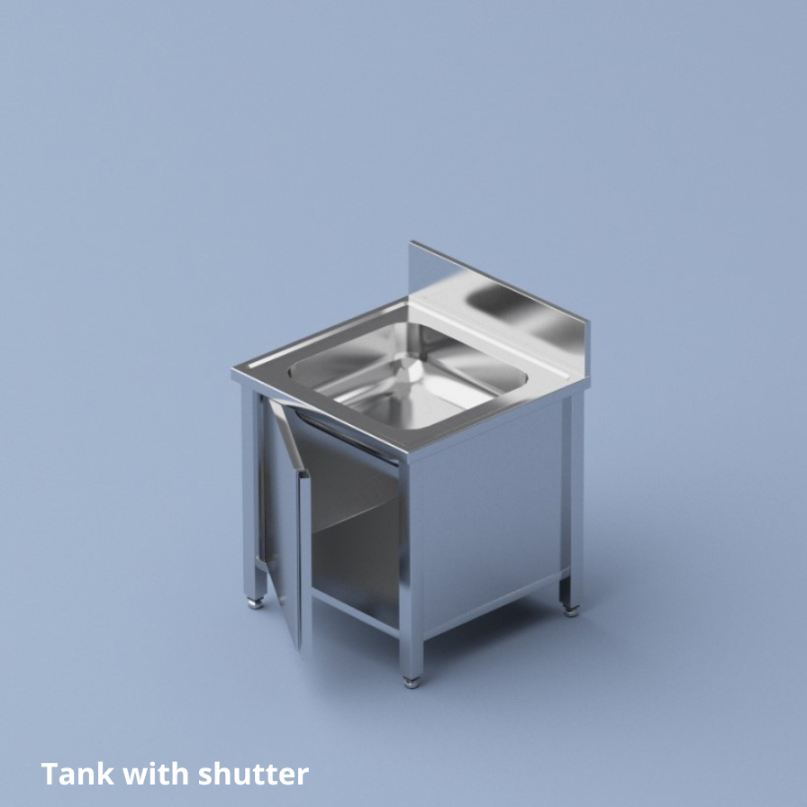 tank with shutter