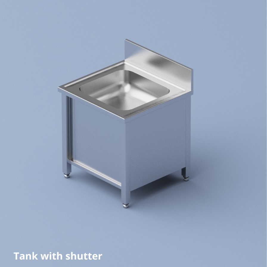 tank with shutter