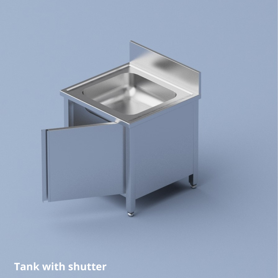 tank with shutter