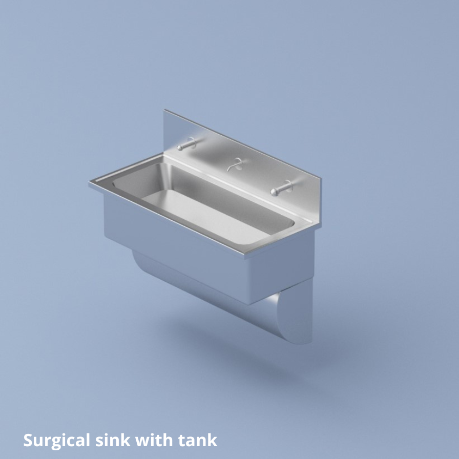 surgical sink with tank