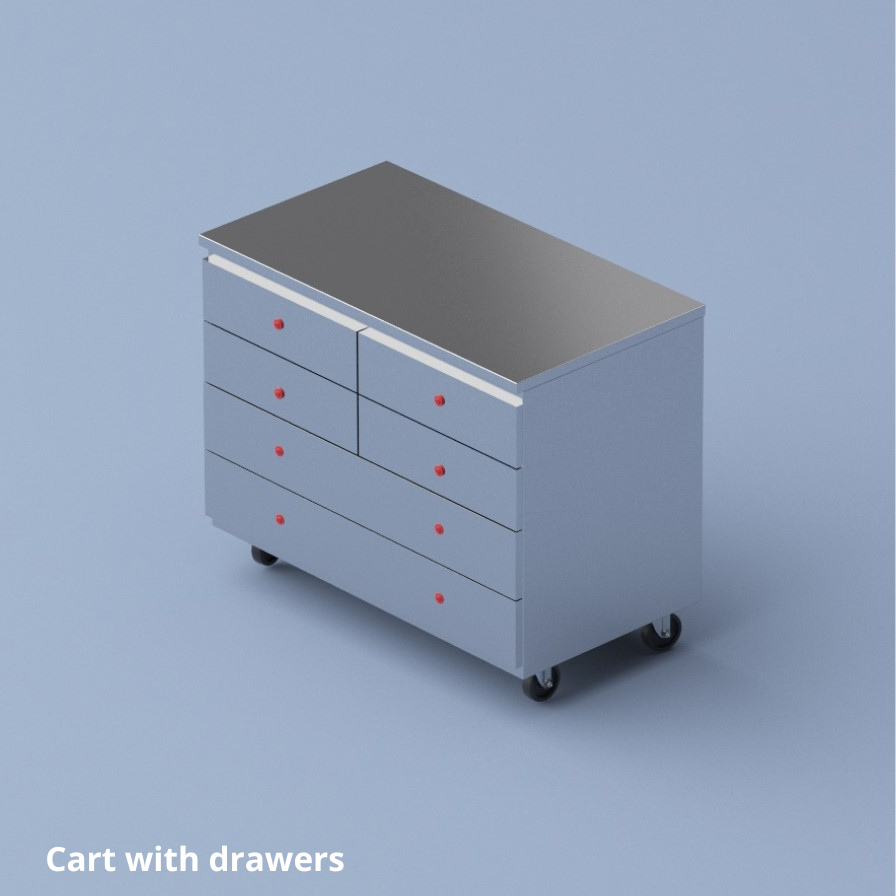 Cart with drawers