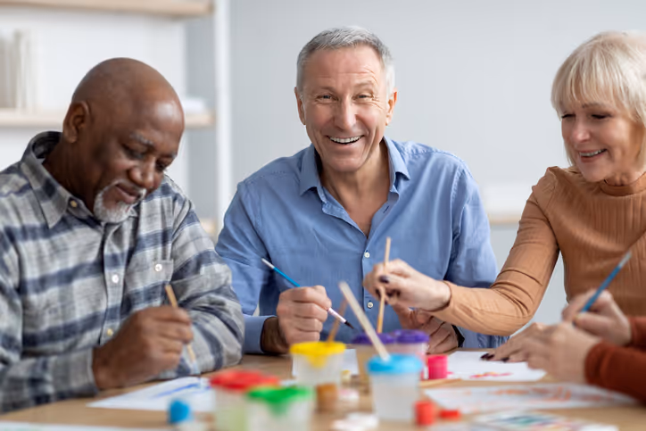 GenCare Lifestyle seniors painting in craftsclass