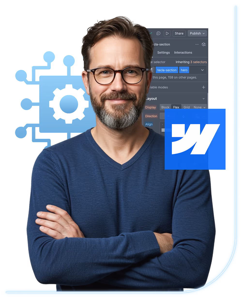 Webflow developer illustration