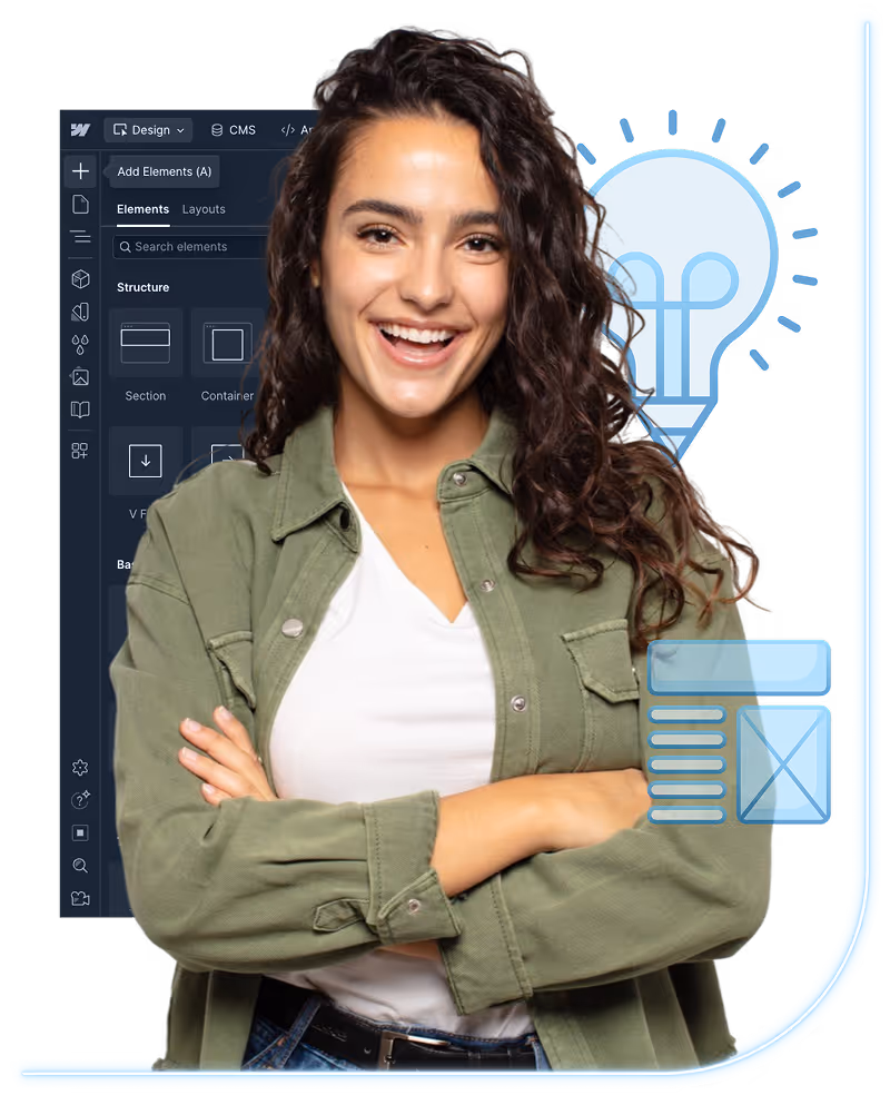 Webflow developer illustration