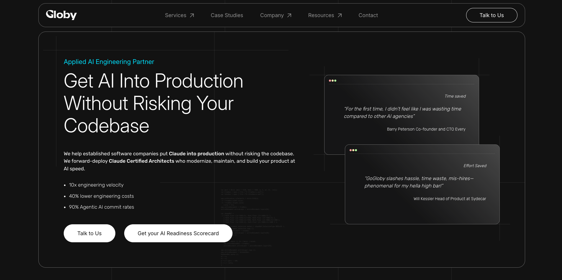 GoGloby's homepage