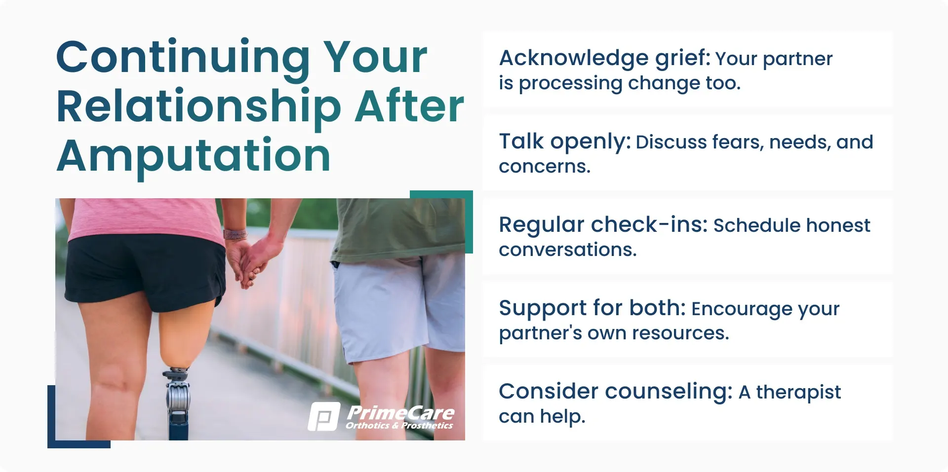 Continuing Your Relationship After Amputation