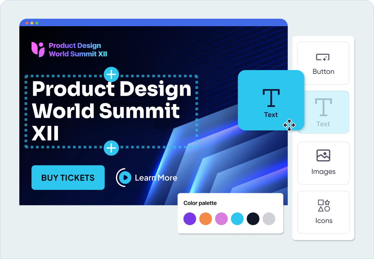 build branded event registration pages