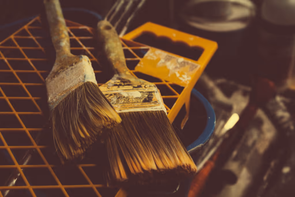 summer project brushes paint houses