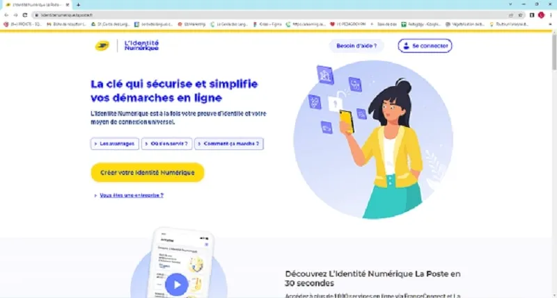 capture d'écran du site internet de l'identité numérique